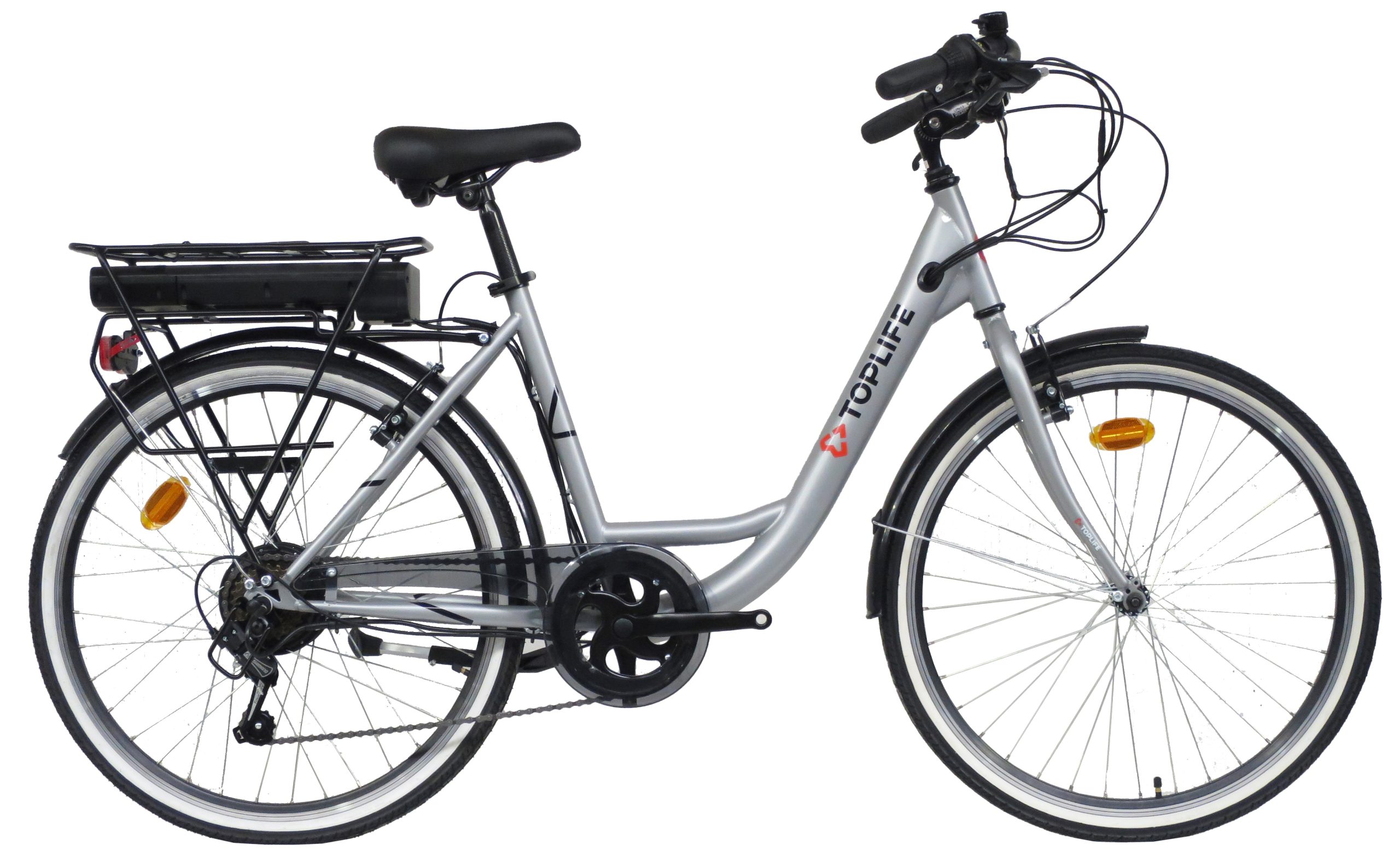 TOPLIFE E-4300 Bicicleta Eléctrica Urbana 250W – Batería 36V 10.4Ah, hasta 60 km de autonomía