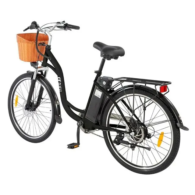 DYU C6 Pro Bicicleta Eléctrica Urbana 26" – 250W, Batería 36V 15.6Ah, hasta 80 km