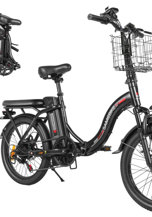 SAMEBIKE CY20 – Bicicleta eléctrica plegable urbana de 20 pulgadas