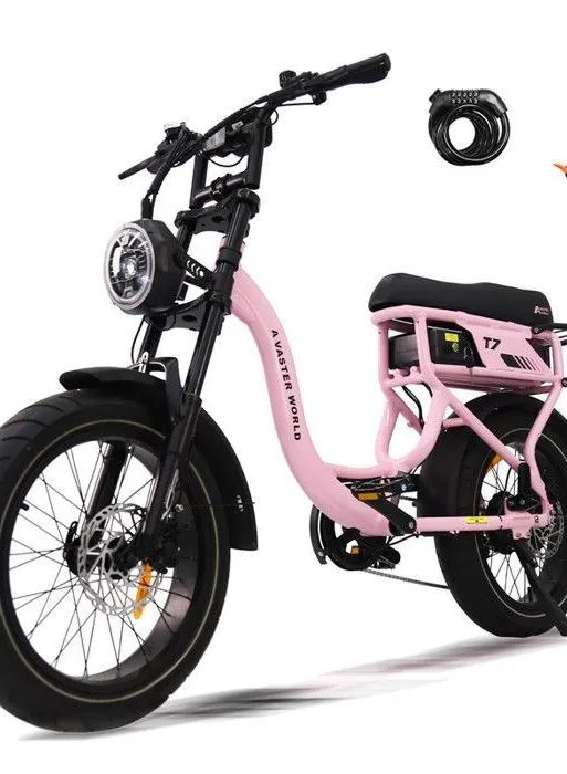 AVDLEU T7- Bicicleta eléctrica de 20"*4 - Motor de 250 W - Batería de 48 V 18,2 Ah