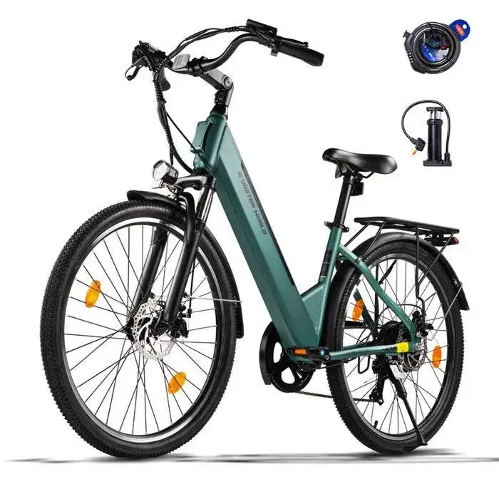 Bicicleta eléctrica AVDLEU A32 de 26" - Motor de 250 W - Batería de 36 V/12,8 Ah
