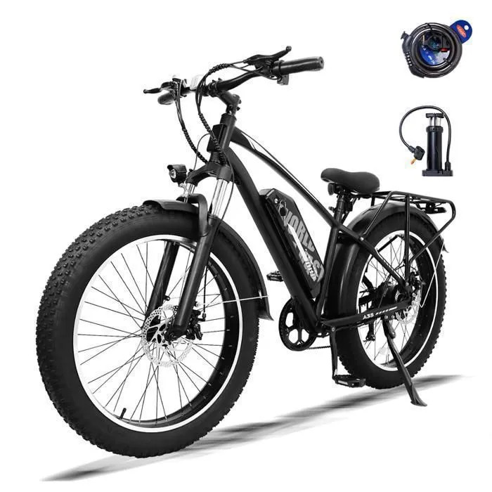 Bicicleta eléctrica AVDLEU A35, bicicleta eléctrica todoterreno de 26" *4.0, 250 W - 25 km/h, 15,6 Ah