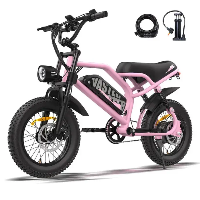 Bicicleta eléctrica todoterreno AVDLEU A13-PK- Ruedas de 16" - 250 W - Batería de 36 V y 12,8 Ah