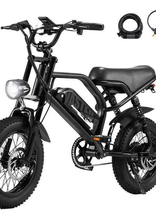 Bicicleta eléctrica todoterreno AVDLEU A13 - Ruedas de 16" - 250 W - Batería de 36 V y 12,8 Ah