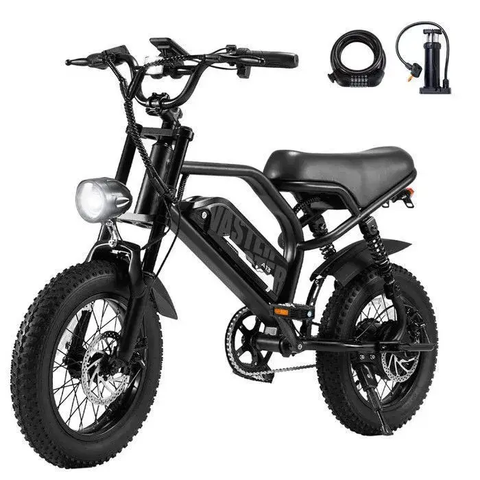 Bicicleta eléctrica todoterreno AVDLEU A13 - Ruedas de 16" - 250 W - Batería de 36 V y 12,8 Ah