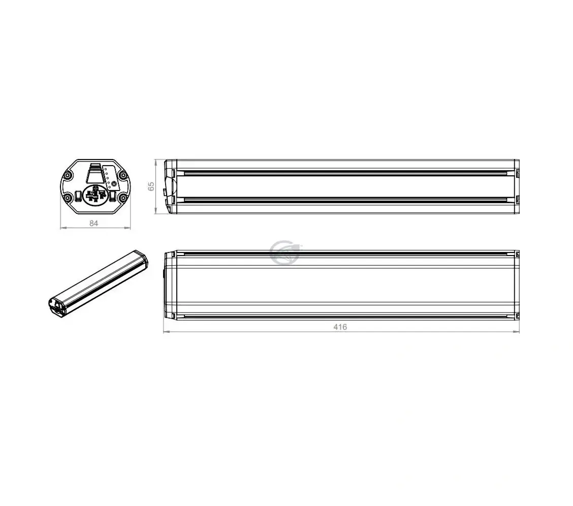 Batería de bicicleta compatible Bosch PowerTube 630 Wh Intube Horizontal-17,5