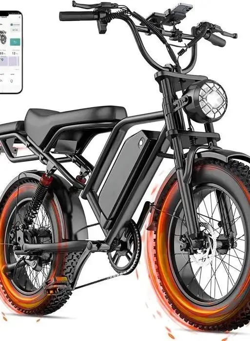 Bicicleta eléctrica para adultos AOVOPRO BK20, 20'' Fat Bike, 750W, batería de 48V 18Ah