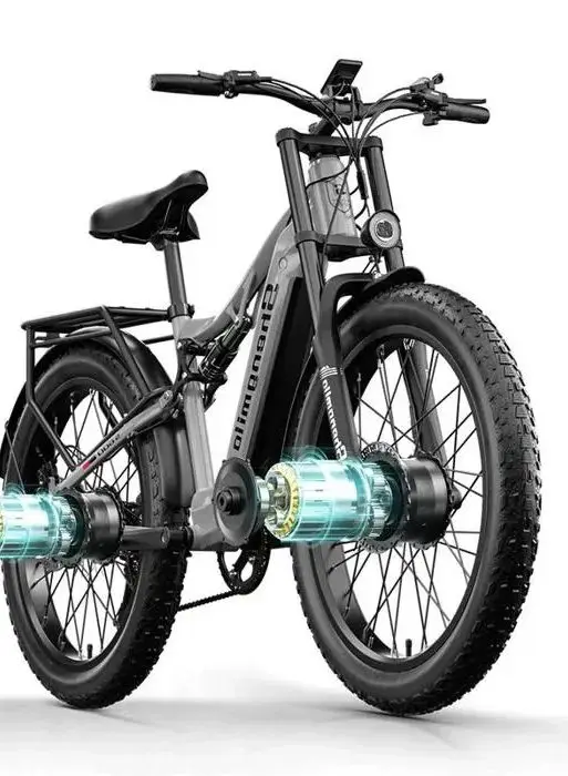 Bicicleta eléctrica Shengmilo S600 de 26 pulgadas con potentes motores duales de 48 V y 2000 W