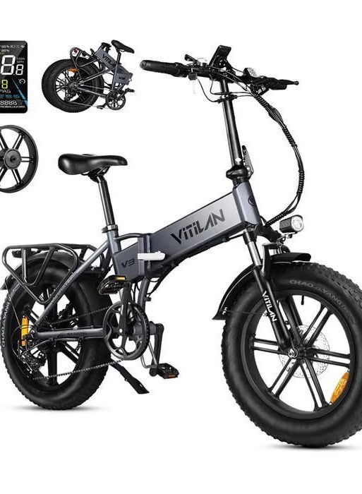 Bicicleta eléctrica Vitilan V3 2.0, 750 W, 48 V, 13 Ah, plegable, 20 x 4,0"