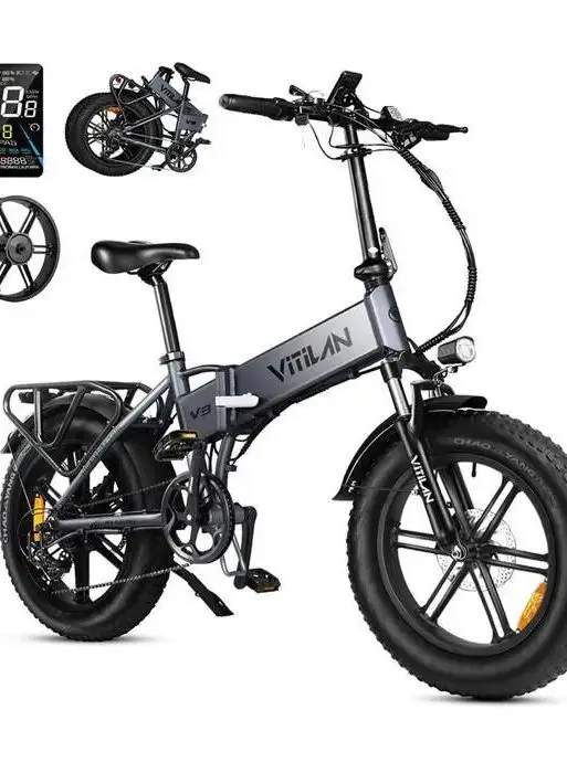 Bicicleta eléctrica Vitilan V3 2.0, 750 W, 48 V, 13 Ah, plegable, 20 x 4,0"