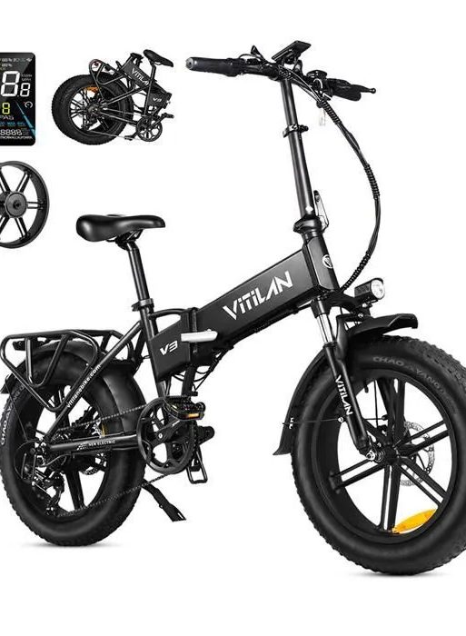 Bicicleta eléctrica Vitilan V3 2.0, 750 W, 48 V, 13 Ah, plegable, 20 x 4,0"
