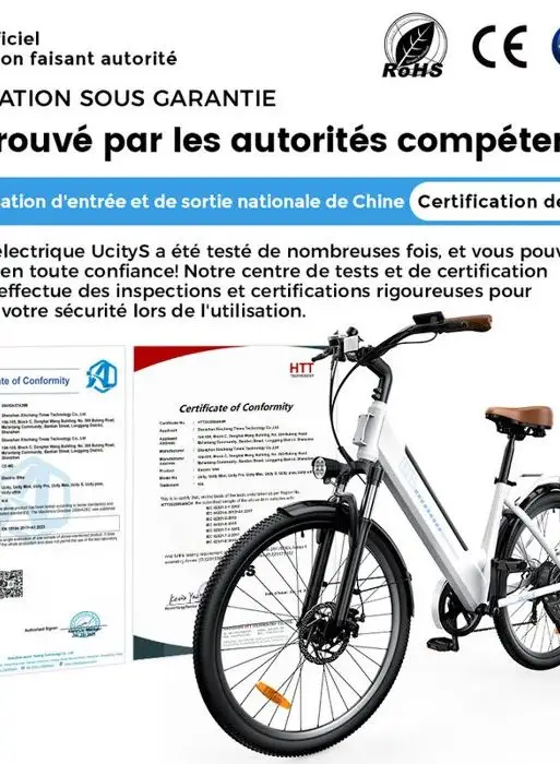 Bicicleta de montaña eléctrica para adultos AGILERIDE de 26", motor de 350 W