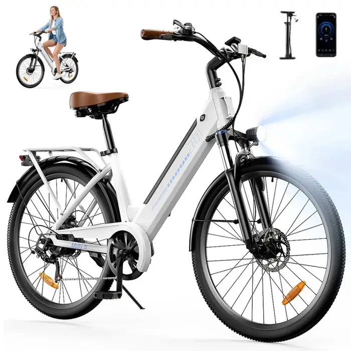 Bicicleta de montaña eléctrica para adultos AGILERIDE de 26", motor de 350 W