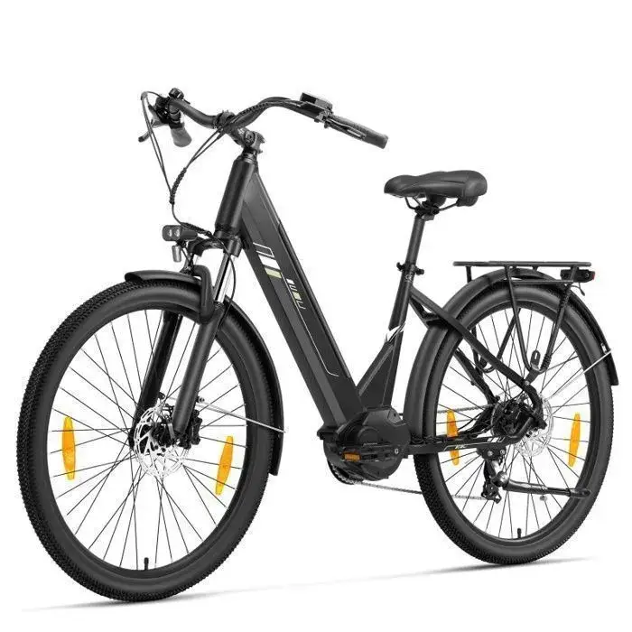Bicicleta eléctrica Touroll Urbano 3 - Motor central de 250 W - Batería de 36 V y 13 Ah