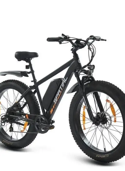 Bicicleta eléctrica SPATIAL de 26"*4, color negro - Motor de 1000 W - Batería de 48 V y 13 Ah